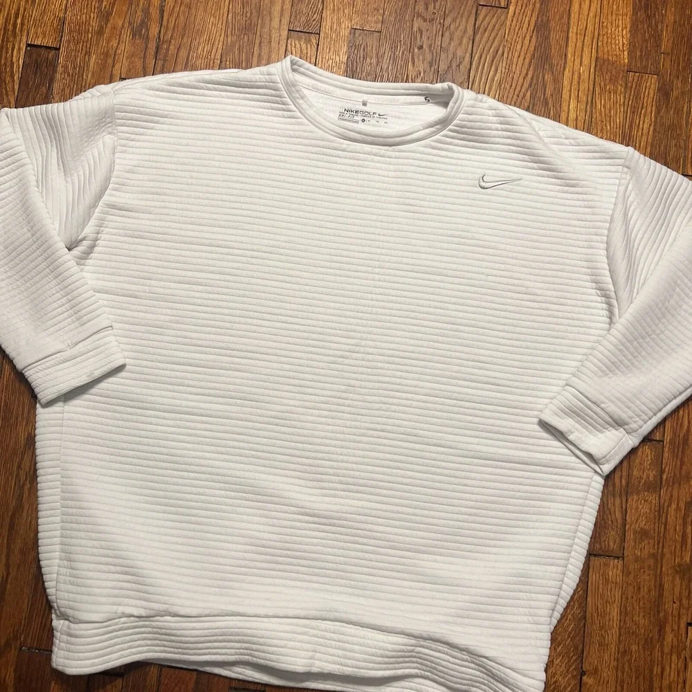 Nike Golf Sweater Size XL (short arms) White Dri Fit